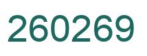 Número 260269 imagen verde