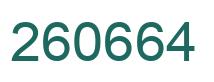 Number 260664 green image