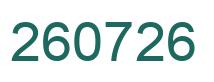 Number 260726 green image