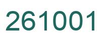 Number 261001 green image