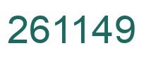 Number 261149 green image