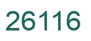 Number 26116 green image