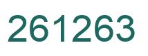 Number 261263 green image