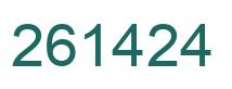Number 261424 green image