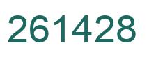 Number 261428 green image