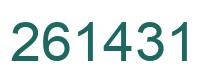Number 261431 green image