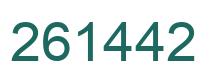 Number 261442 green image