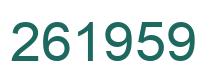 Number 261959 green image
