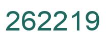 Number 262219 green image