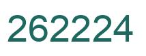 Number 262224 green image