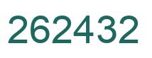 Number 262432 green image
