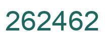 Number 262462 green image