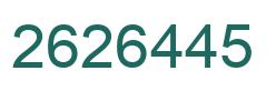 Number 2626445 green image