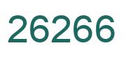 Number 26266 green image