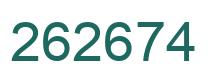 Number 262674 green image