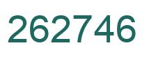Number 262746 green image