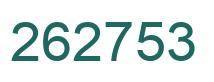 Number 262753 green image