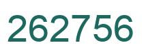 Number 262756 green image