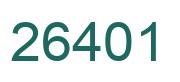 Número 26401 imagen verde