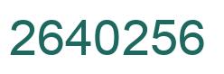 Number 2640256 green image