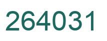 Number 264031 green image