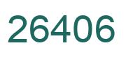 Number 26406 green image