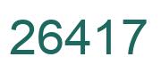 Number 26417 green image