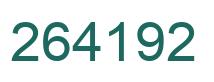 Number 264192 green image