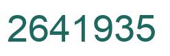 Number 2641935 green image
