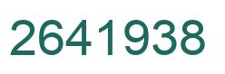 Number 2641938 green image
