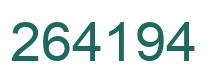 Number 264194 green image