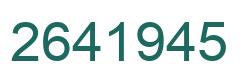 Number 2641945 green image