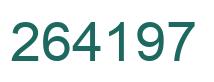 Number 264197 green image