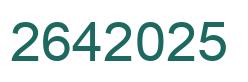 Number 2642025 green image