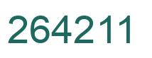 Number 264211 green image