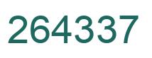 Number 264337 green image