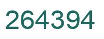 Number 264394 green image