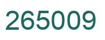 Number 265009 green image