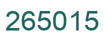 Number 265015 green image