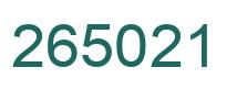 Número 265021 imagen verde