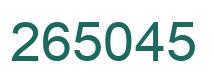Number 265045 green image