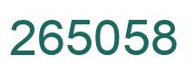 Number 265058 green image