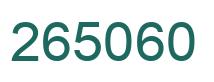 Number 265060 green image