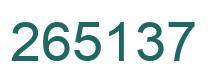 Number 265137 green image