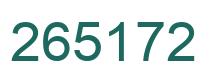 Number 265172 green image