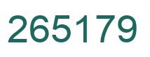 Number 265179 green image