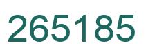 Number 265185 green image
