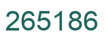 Number 265186 green image