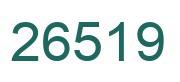 Number 26519 green image