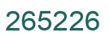 Number 265226 green image